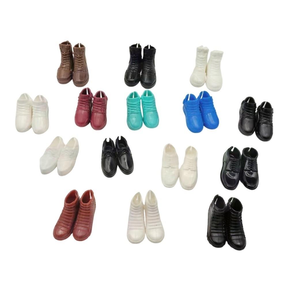 Plastic 1/6 Doll Shoes Fashion Shoes Clothes Accessories Fit Foot Length 2cm Dolls