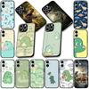 Soft Phone Cover for Xiaomi Redmi 15 9A 9C NFC 7A 9T Note 9 8 7 8T 15c A5 Case Anime Dinosaurs Cute Casing