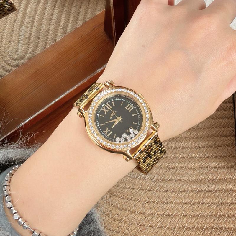 Watch Digital Scale Large Dial Leopard Print Strap Fashion Personality Trend Watch Exquisite