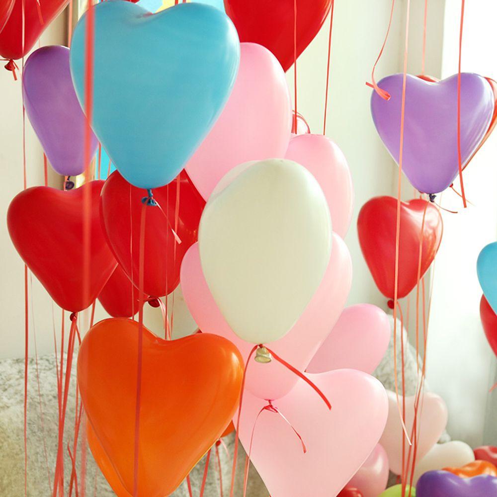 10/20pcs Romantic Thickening  Pearl Inflatable Toys Heart Shaped Latex Balloons Wedding Decor