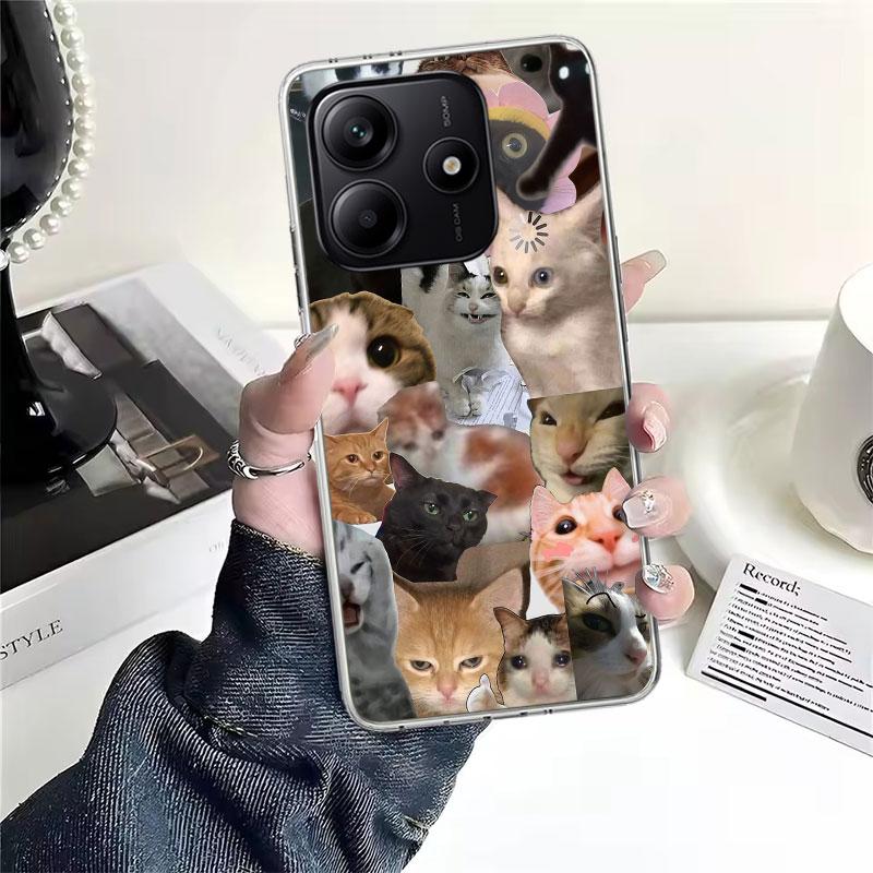Crying Cat Memes Soft Phone Case For Xiaomi Redmi Note 15 14 14S 13 12 Pro Plus 12S 11 11S 11E 10 10S 11T 5G Fundas Coque Redmi