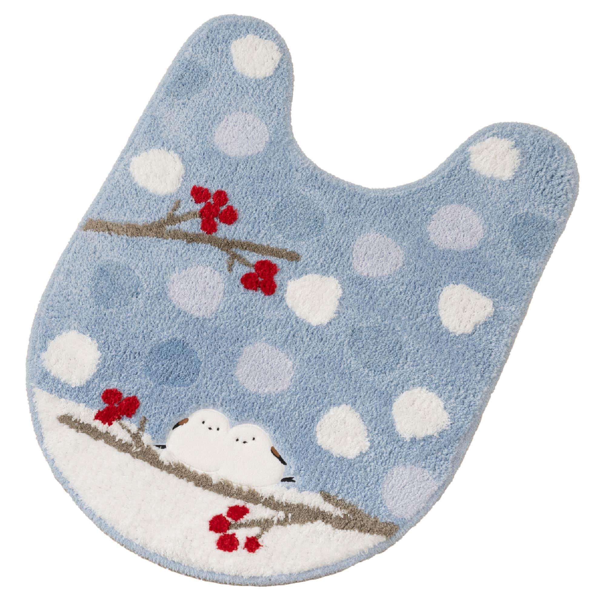 

Senko S.D.S. Shimaenaga-chan Toilet Mat, Long Length, Approx. 80 x 60 cm, Blue, Character Animal Design, 51625