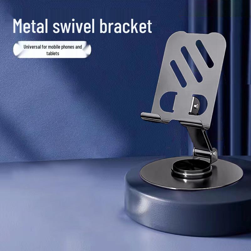 Rotating Foldable Metal Phone Holder - Custom Engraving for Live Broadcasts & Gifts