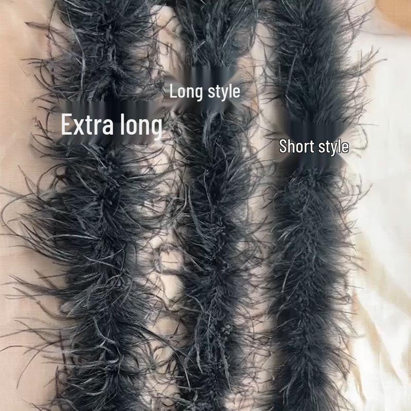 Ostrich Feather Strips and Headdresses: Perfect for Evening Gowns, Wedding Dresses, and Clothing Decoration