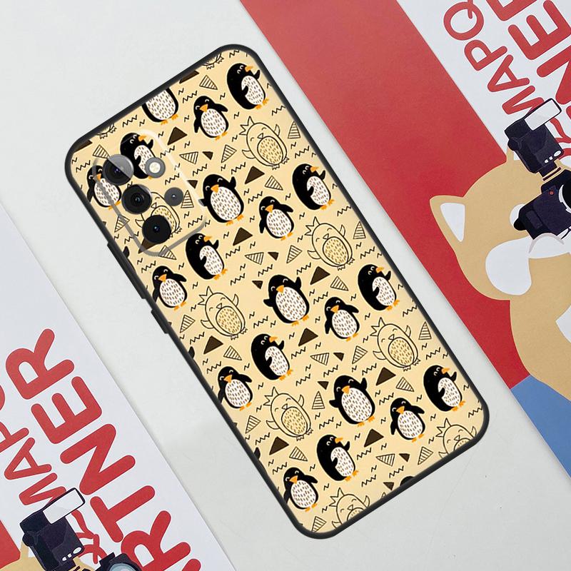 Cute Kawaii Penguin Case For Samsung Galaxy A53 A16 A26 A36 A56 A55 A35 A15 A52 A32 A12 A33 A13 A14 A34 A54 A17