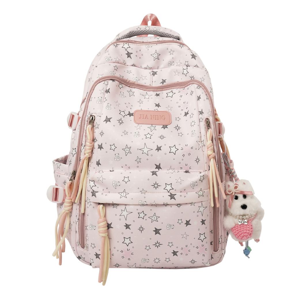 Schoolbag Schoolbag Junior High School Girls High School Students Large Capacity 1011 New Backpack Female Students High Value Wind Shoulder Bag