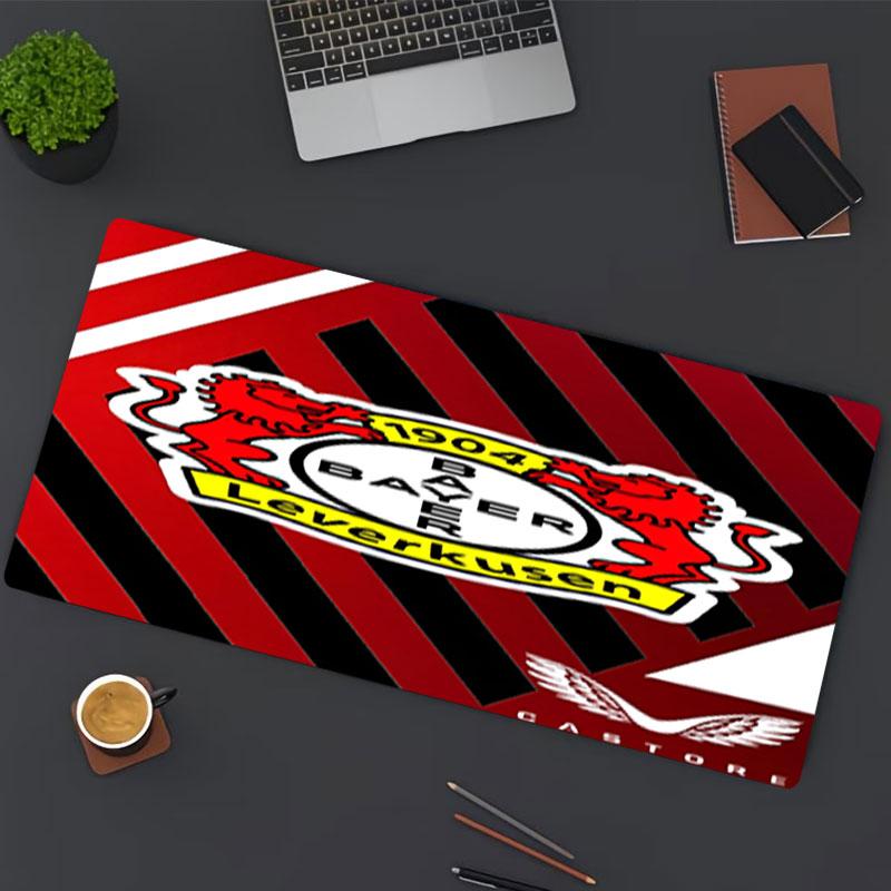 Podkładka pod mysz z nadrukiem Bayer 04 Leverkusen, do klawiatury, laptopa, PC, do biura, domu, dekoracja biurka, idealny prezent urodzinowy dla graczy