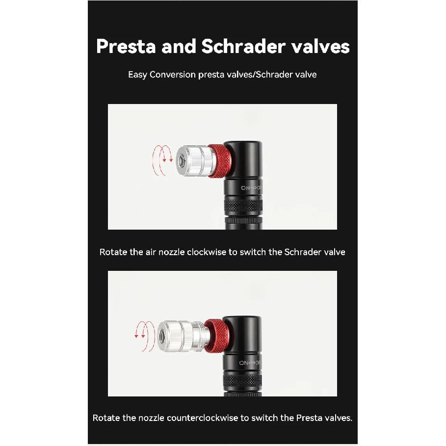 Bicycle Portable Mini Pump, Suitable for Both American and French Multifunctional Pumps