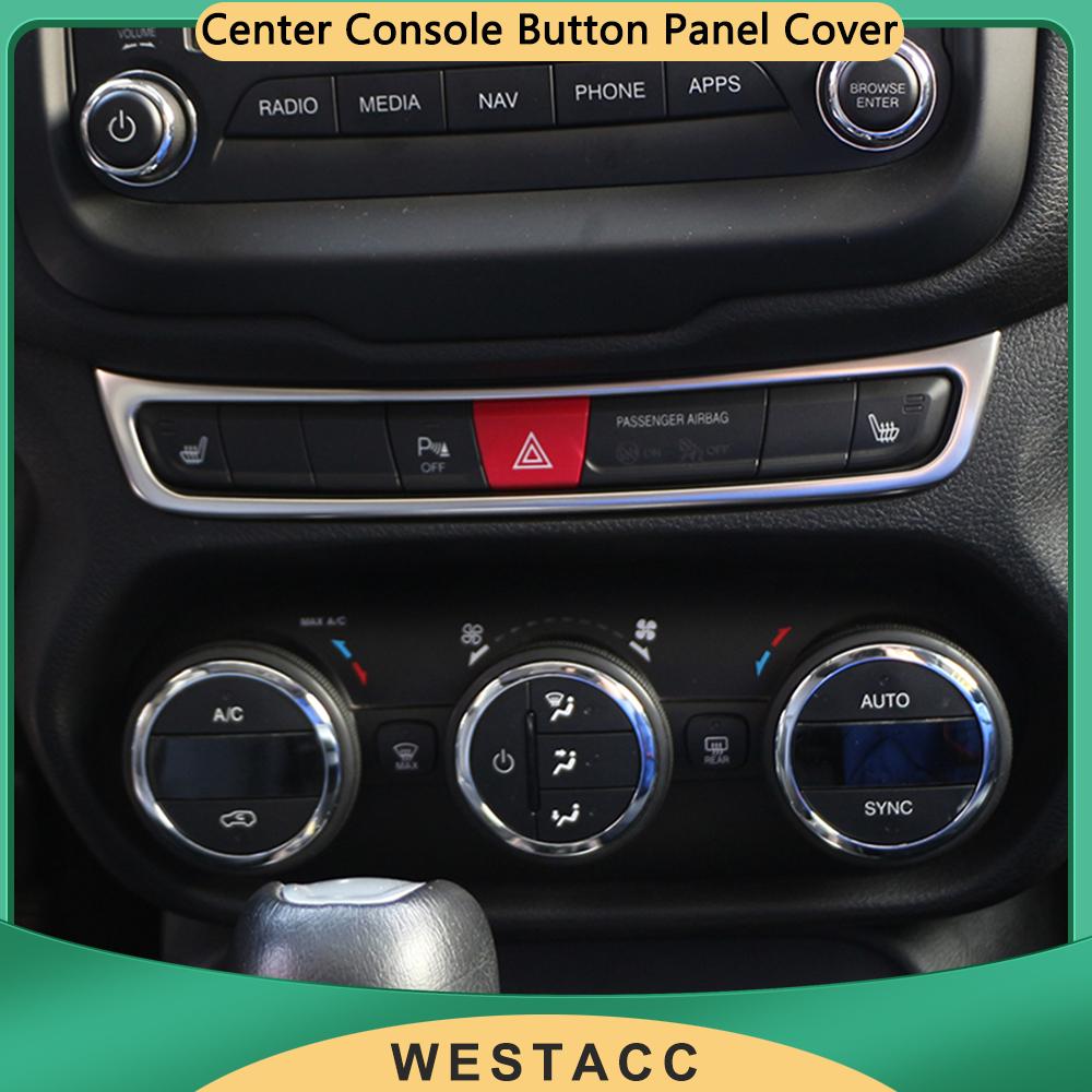 Auto Zentrale Konsole Warnung Notfall Licht Taste Abdeckung Dekoration Aufkleber Trim für Jeep Renegade 2014 - 