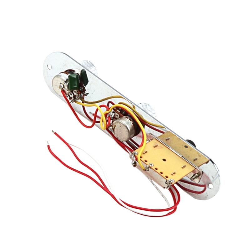 3 Way Wired Loaded Control Plate with Switch Knob for Electric Guitar Playing