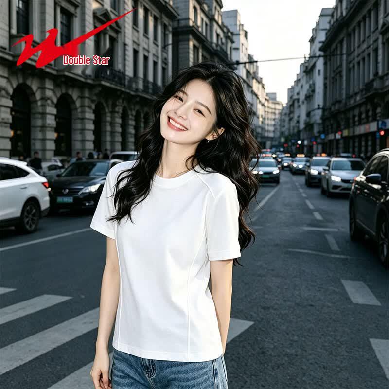 Shuangxing Women s Crew Neck Slim Fit T-Shirt M