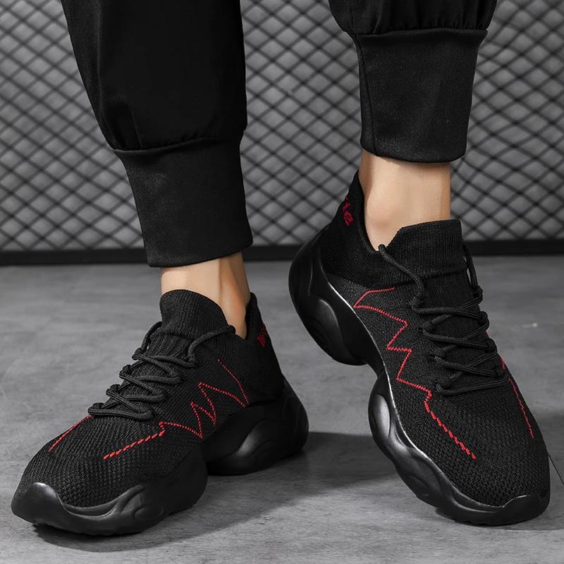 BKQU Comfortable Woman Shoe Men's Sports Shoes Platform Sneakers Femmes Lightweight Casual Shoes Plus Size 35-47