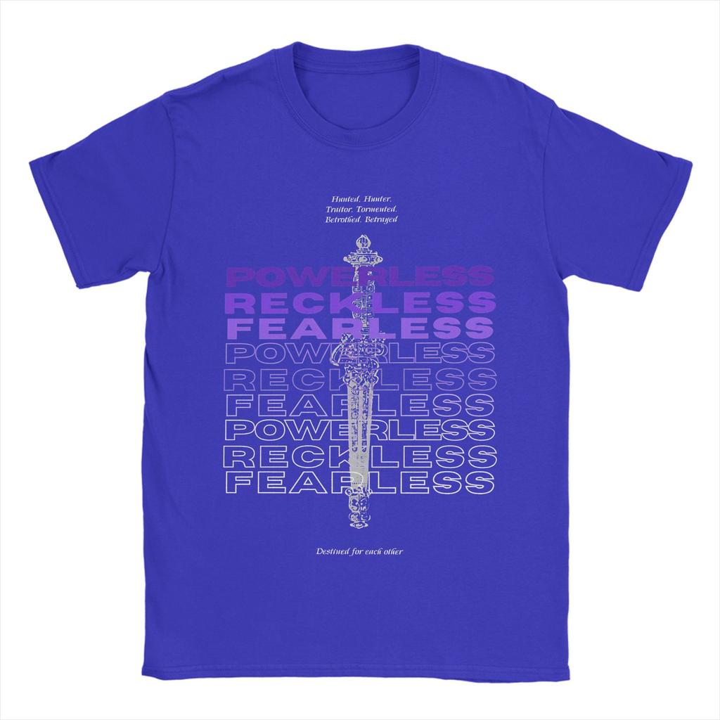 Unique Powerless Reckless Fearless  TShirts for Men Crew Neck 100 Cotton T Shirt Kai Azer Short Sleeve Tees Plus Size Tops