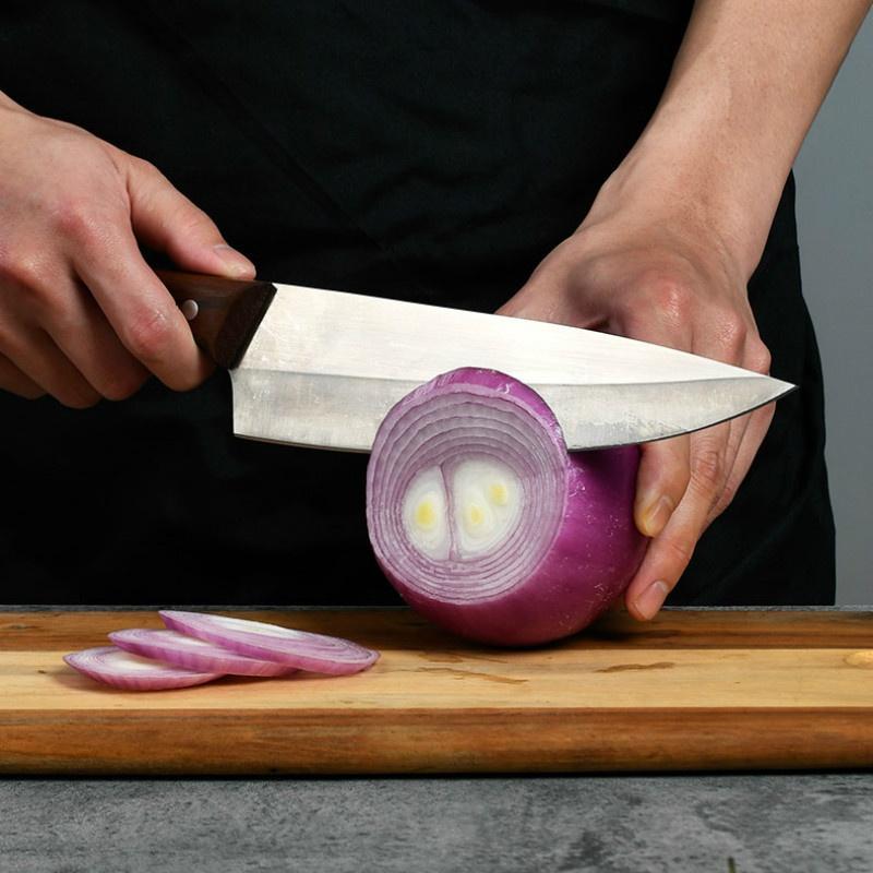 Kitchen Knife Wooden Handle Butcher Knife 4Cr13Mov Professional Kitchen Knife Boning Knife