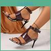 Roman Sandals For Women With Pu Material And Ankle Strap For Summer
