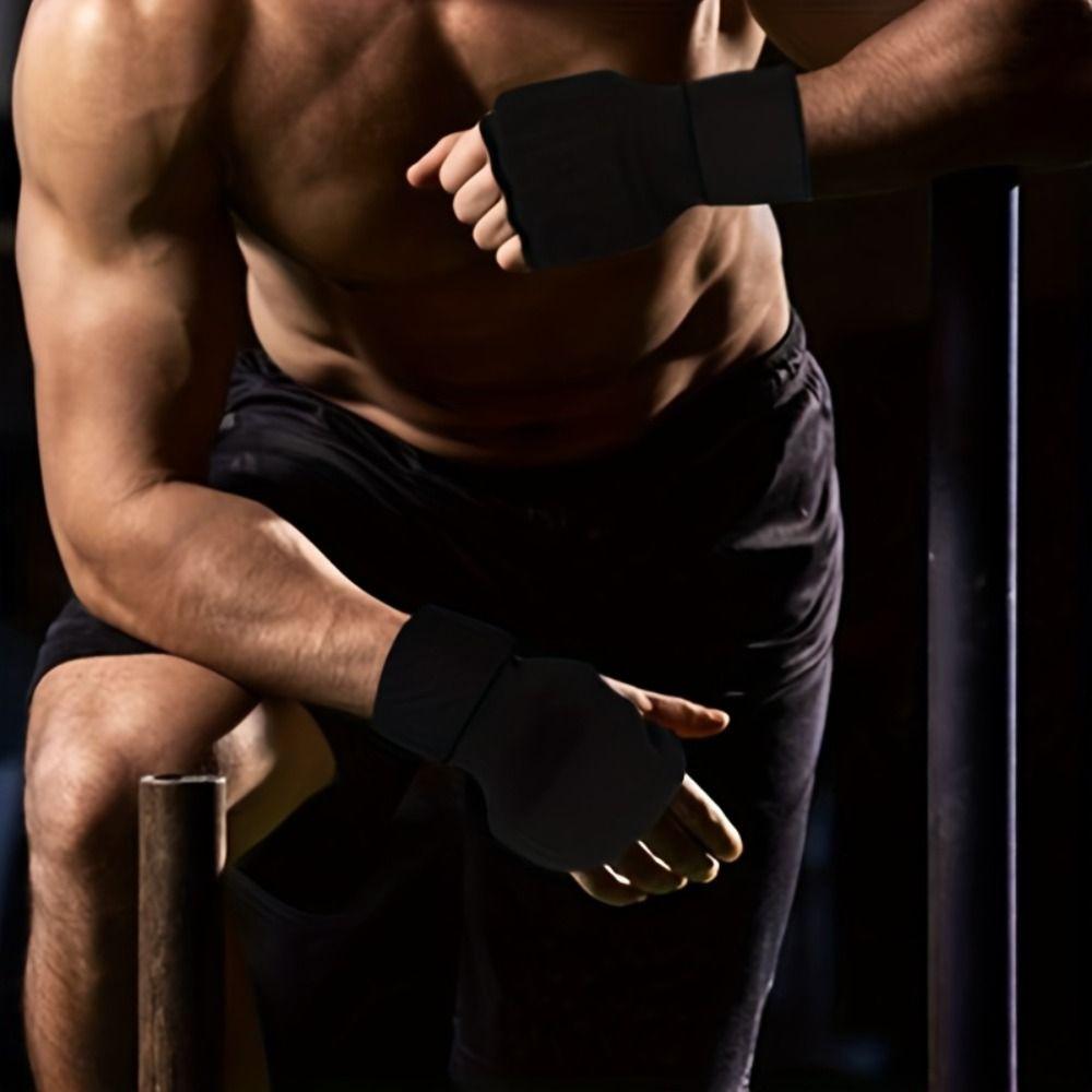 Verdickte Schwamm Muay Thai Trainings Schlagpolster Lange Handgelenkschlaufe Handwickel Innenhandschuhe