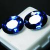 16.00 Carat Natural Sapphire Blue Oval Cut Pair CERTIFIED Loose Gemstone multiQ 00C