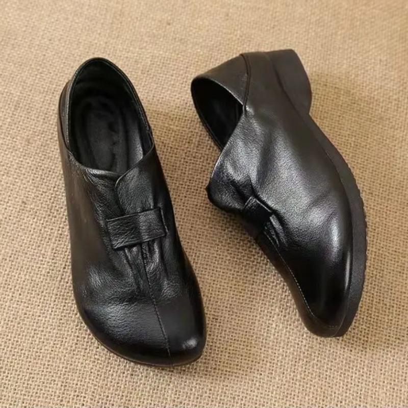 Shoes for Women High Quality Soft Leather Casual Shoes Classic Women Loafers Soft Soled Walking Flat Shoe Moccasins Women Shoes