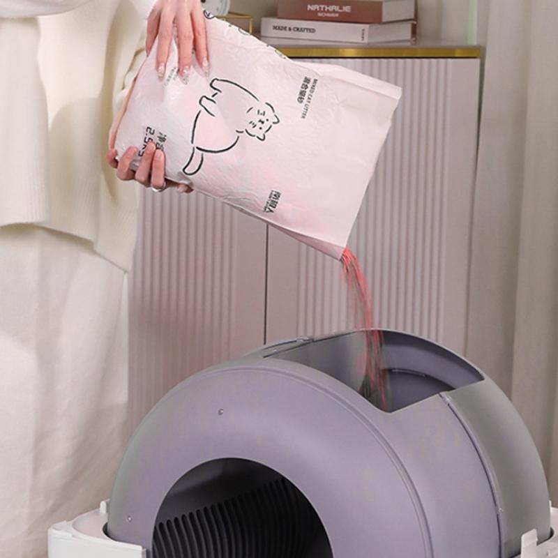Smart Cat Litter Box Closed Toilet Large Capacity Automatic Cat Litter Box Self Cleaning Cat Bedpans Deodorizing Toilet Supplies