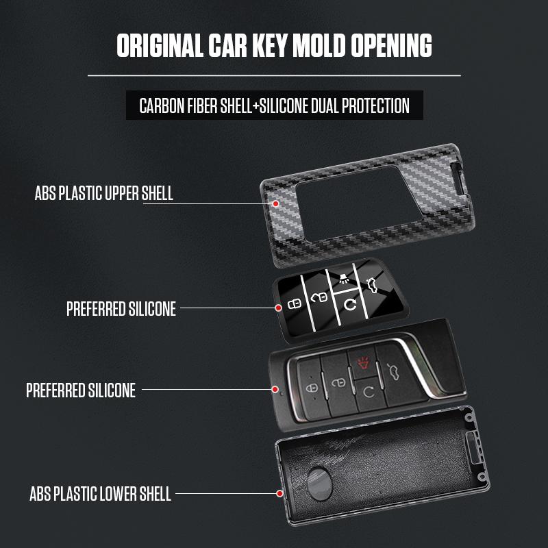 Interior Mouldings Car Key Case Cover For GAC Trumpchi GS4 GM8 GA3 GA6 SGS7 GA4 GS5 GS3 Legend GS8 Keychain Keyless Box Accessor