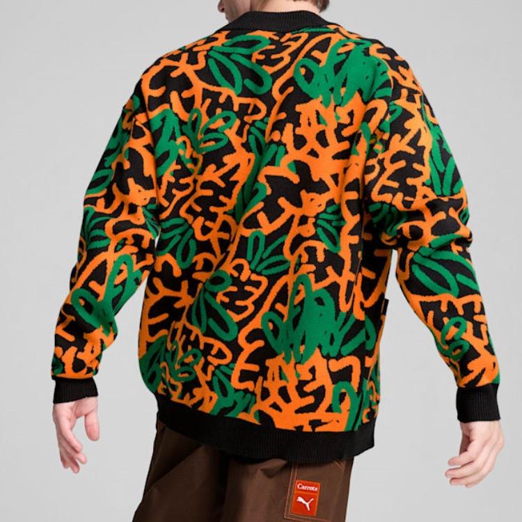 Puma X Carrots Collaboration Ss24 Brand Logo Fashion V-Neck Button Long Sleeve Shirt Unisex Shirts Multicolor 627446-01