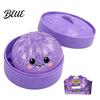 Squeeze Toy with Steamer Box 1/4/5Pcs Halloween Dumpling Box Cartoon Glitter Steamed Bun Stress Relief Toy Ball Fidget for Home Office Toys