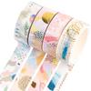 Yubbaex Masking Tape with Gold Cute 15mm Wide X 4 Perfect for Gift DIY and Decorating Notebooks Foil, Design, Rolls, Wrapping, Crafts, (Geometric