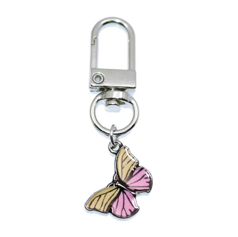 Cute Colorful Butterfly KeyChains Bag Charm Cell Phone Accessory Preppy Schoolbag Pendant Key Rings Christmas Xmas Jewelry Gifts