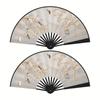 Chinese Fan Student Fan Ancient Style Double Sided Silk Cloth Bundy Plastic Fan