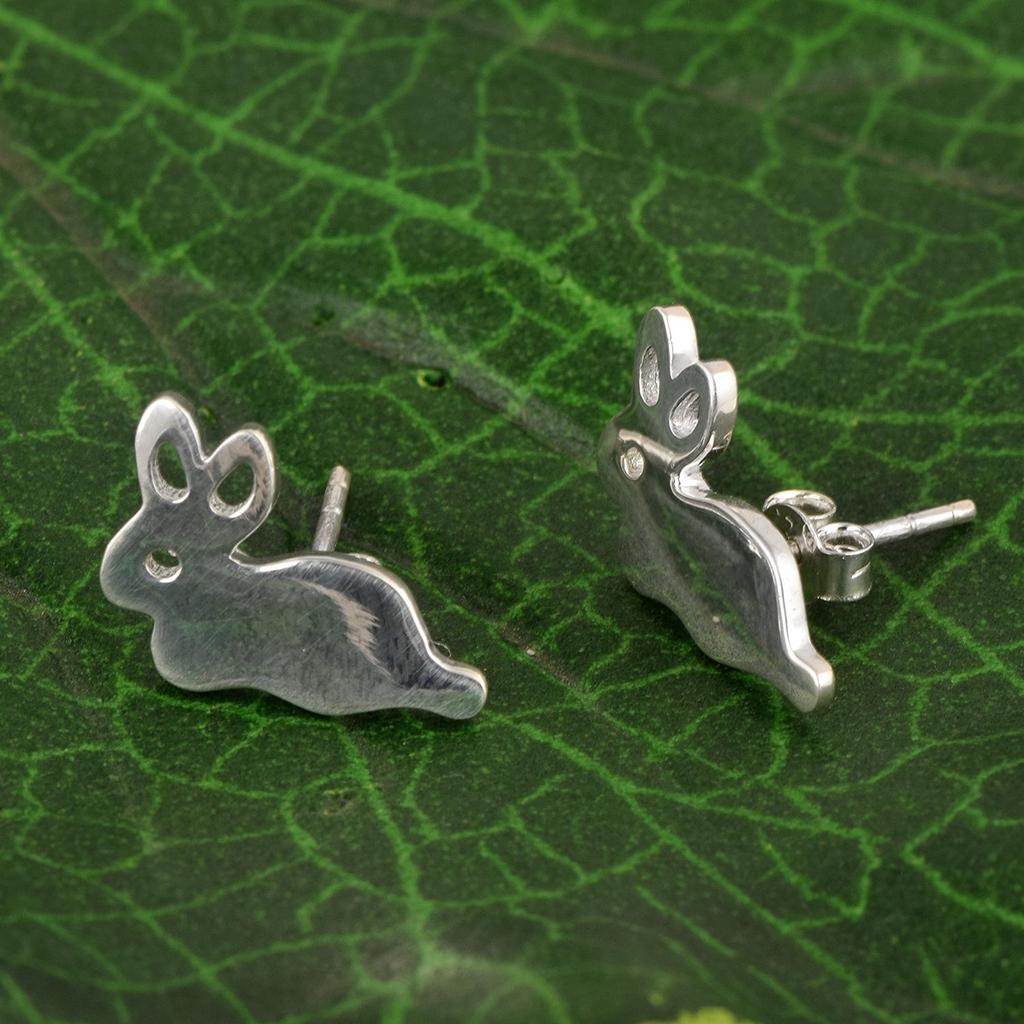 Bunny Stud Earrings - 925 Sterling Silver