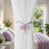 2 PCS Pearl Bowknot Curtain Straps Adjustable Curtains Tie Rope Curtain Tieback  Living Room