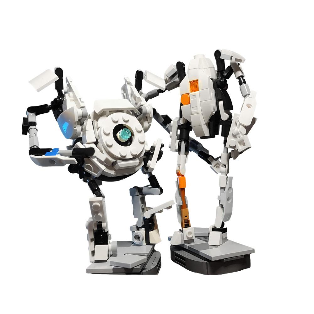 MOC Popular Games Portal 2 Robot Building Blocks Model High-Tech ATLAS And P-Body Robot Bricks Assembly Toys Kids Birthday Gifts