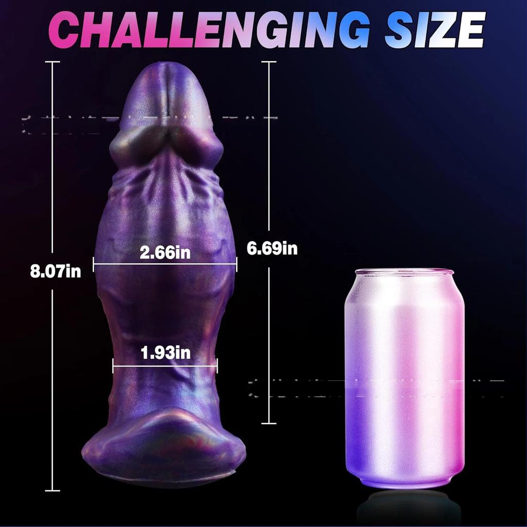 Alien Special Soft Silicone Mixed Color Simulation Penis Manual Model Rear Courtyard Female Fake Penis Suction Cup Sex Toy