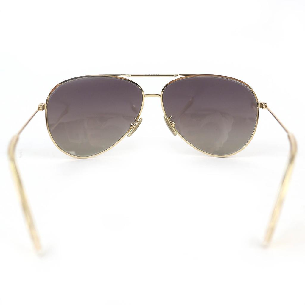 Excellent CELINE sunglasses Two Bridges Teardrop gold cotton mens CL40062U Used