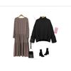 Tooxika Autumn New Women's Clothing Large Size Floral Dress Women's Long Sleeve Loose Bottoming Skirt