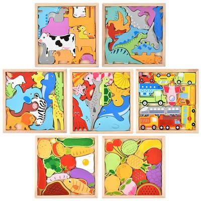 Ozui allt-i-ett balansbild Domino Pussel 7 set, 1 set, Korea bästa småbarnspussel