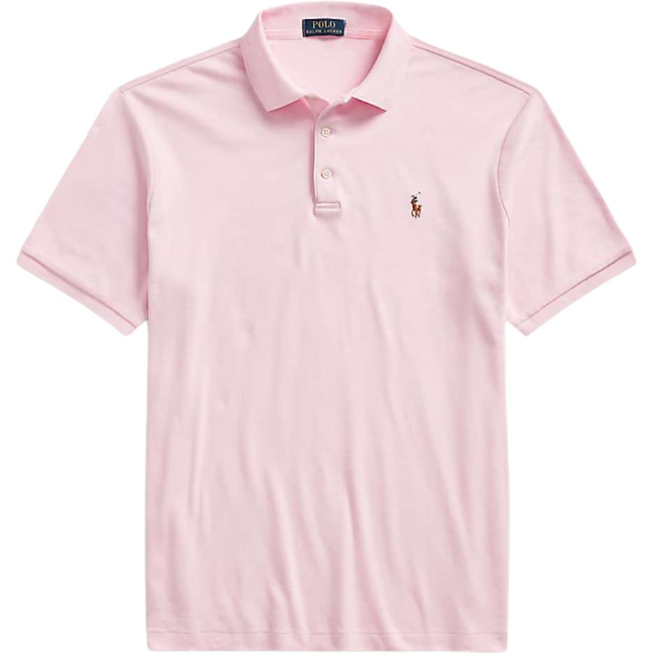 

Polo Ralph Lauren Solid Color Logo Embroidered Pullover Straight Fit Short Sleeve Polo Shirt Men tops Pink 710660606-093 S