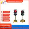 Solar-Powered Mobile Red/Green Construction Signal Light - High Brightness, Temporary Traffic Warning