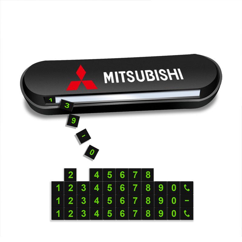 New Car Temporary Parking Card Plate Badge Car Styling For Mitsubishi Outlander I200 Pajero Eclipse ASX Lancer Space Delica Ex