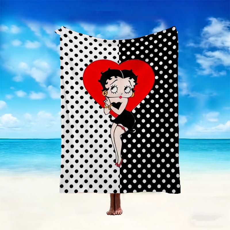 1pc Betty Boop Blanket, Super Cozy Printed Home Blanket, All-Season Warmth