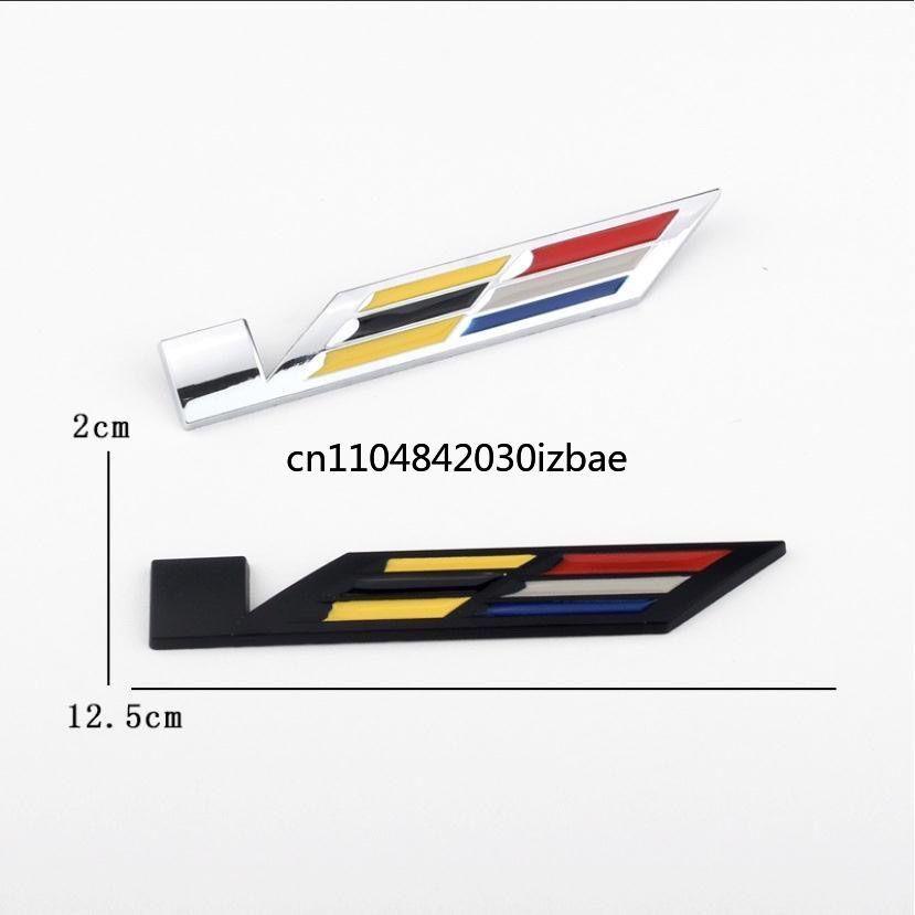 Side or trunk Metal Emblem Car Sticker V logo Badge for Cadillac ATS SRX SRX4 ATSL CT4 CT5 CT6 XT4 XT5 XT6 CTS Accessories