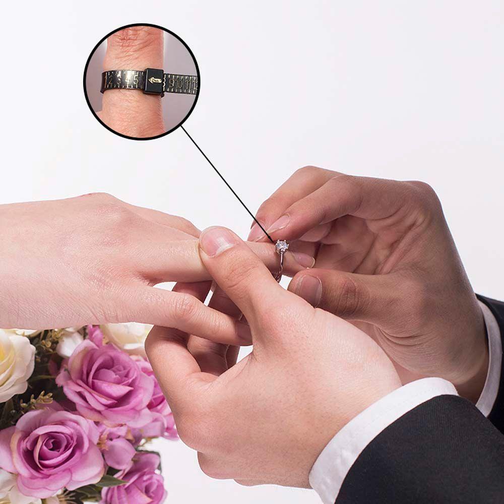 Size With Magnifier Ring Sizing Tool Finger Gauge Finger Size Coil Measurement Belt Ring Sizer