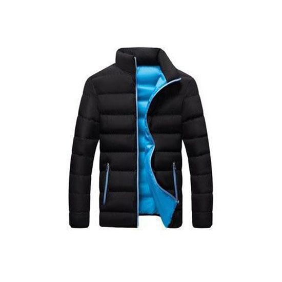 Autumn and Winter Thick Mens Sports Cotton Jacket Stand Collar Cardigan Outdoor Cotton Jacket Casual Jacket Warm Cotton Clothing