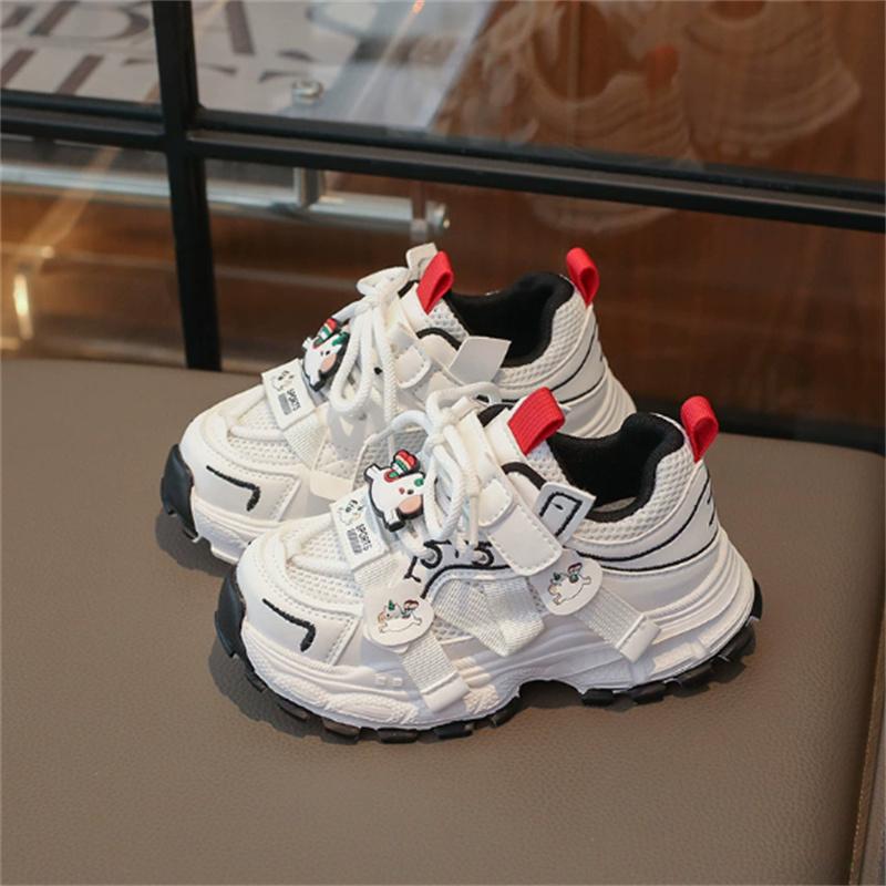 

New Spring Children Shoes Mesh Breathable White Kids Tennis Breathable Fashion Outdoor Girls Sneakers Size 27-37 27 бежевый