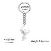 Phoenix pendant keychain stainless steel classic mythical bird guardian totem falling keychain men's and women's jewelry gifts