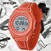 SANDA Men's and Women's Sports Electronic Watch Multi functional 5ATM Waterproof Colorful Night Light Alarm Clock Timing