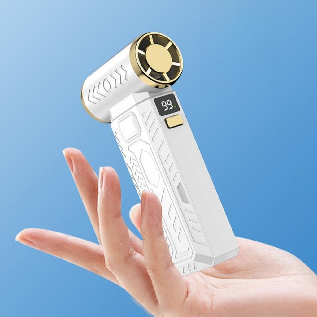 Luftstøvsamler, Oppladbar, 0-100% Ubegrenset Hastighetsregulering, Høyhastighets Turbine, Hårføner, Kraftig Støvblåser, Camping, Mini Voldsom Vifte