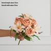 Single Stem Silk Rose Bouquet with Plastic Handle for Wedding Decoration