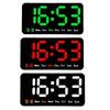 Electronic Wall Clock Temperature Date Table Clock Wall-mounted Dual Alarms Digital LED Clocks for Home Bedroom Voice Control