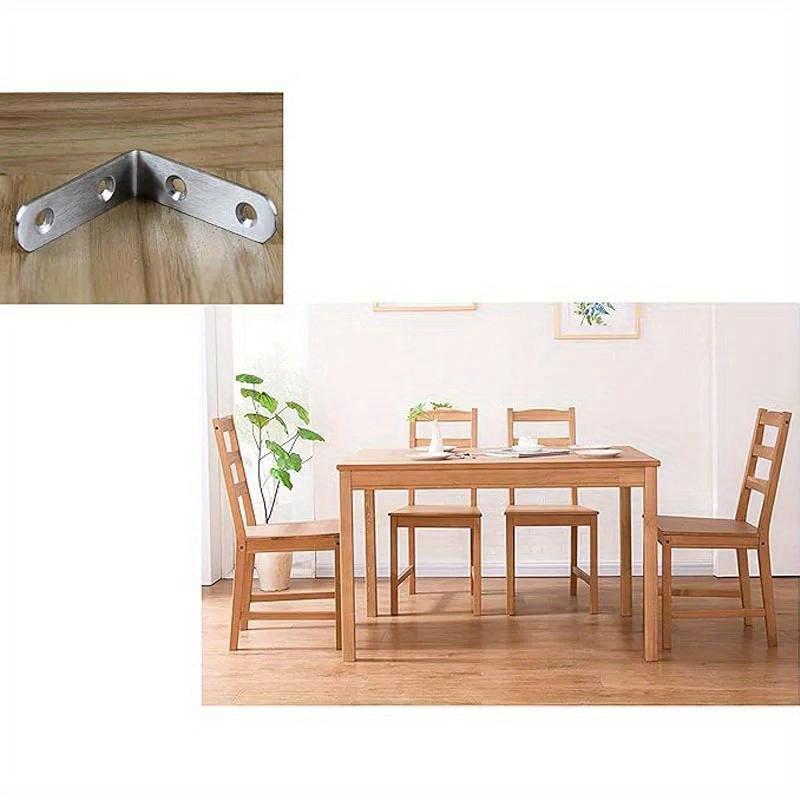 20pcs Corner Brace Stainless Steel L Shaped Bracket Right Angle Bracket Joint Bracket